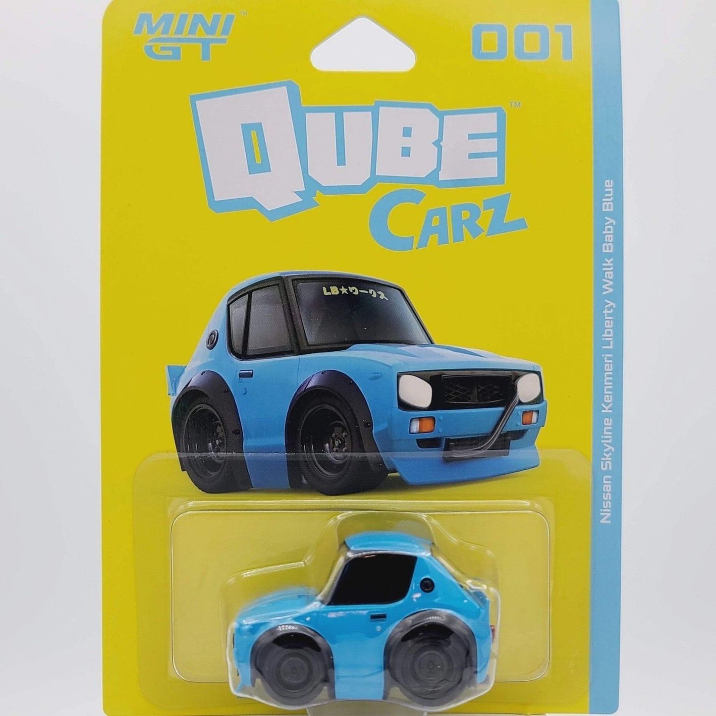 Mini GT Qube Carz - Liberty Walk Series 1 Nissan Skyline Kenmeri Baby Blue