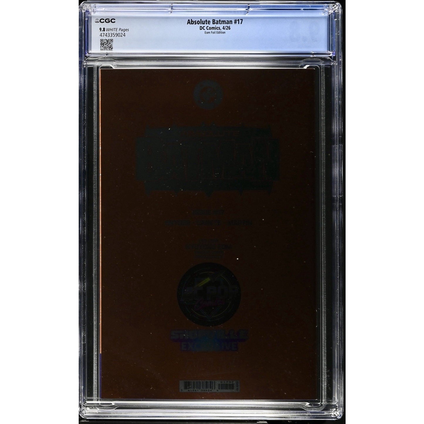 Absolute Batman 17 CGC 9.8 Eom AC Pop 2026 Megacon Exclusive Foil Virgin
