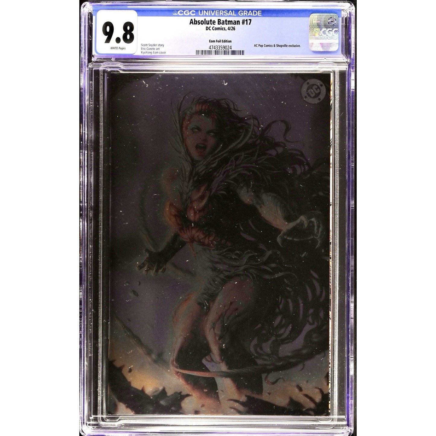 Absolute Batman 17 CGC 9.8 Eom AC Pop 2026 Megacon Exclusive Foil Virgin