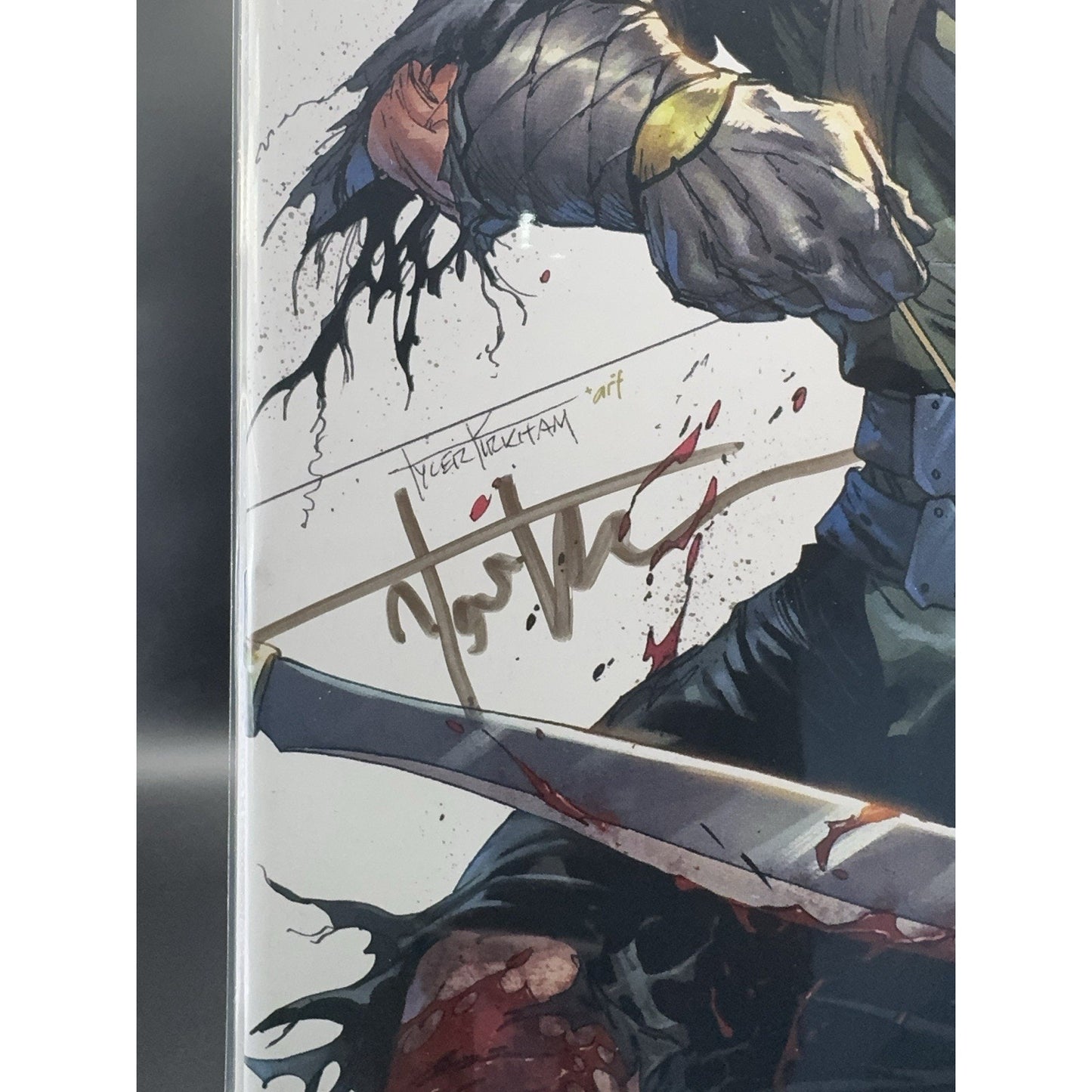 ABSOLUTE GREEN ARROW 1 Kirkham Battle Damage Variant TRADE DRESS Signed W/COA