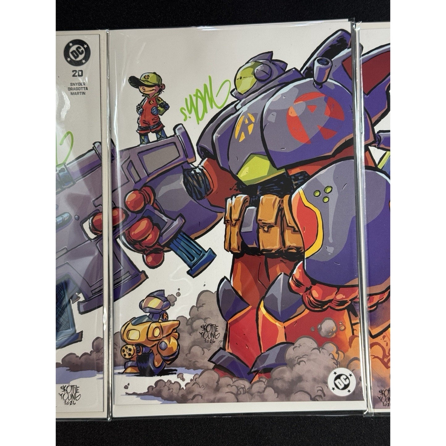 DC Absolute Batman #20 Connecting Cover Set Signed Skottie Young w/ COA
