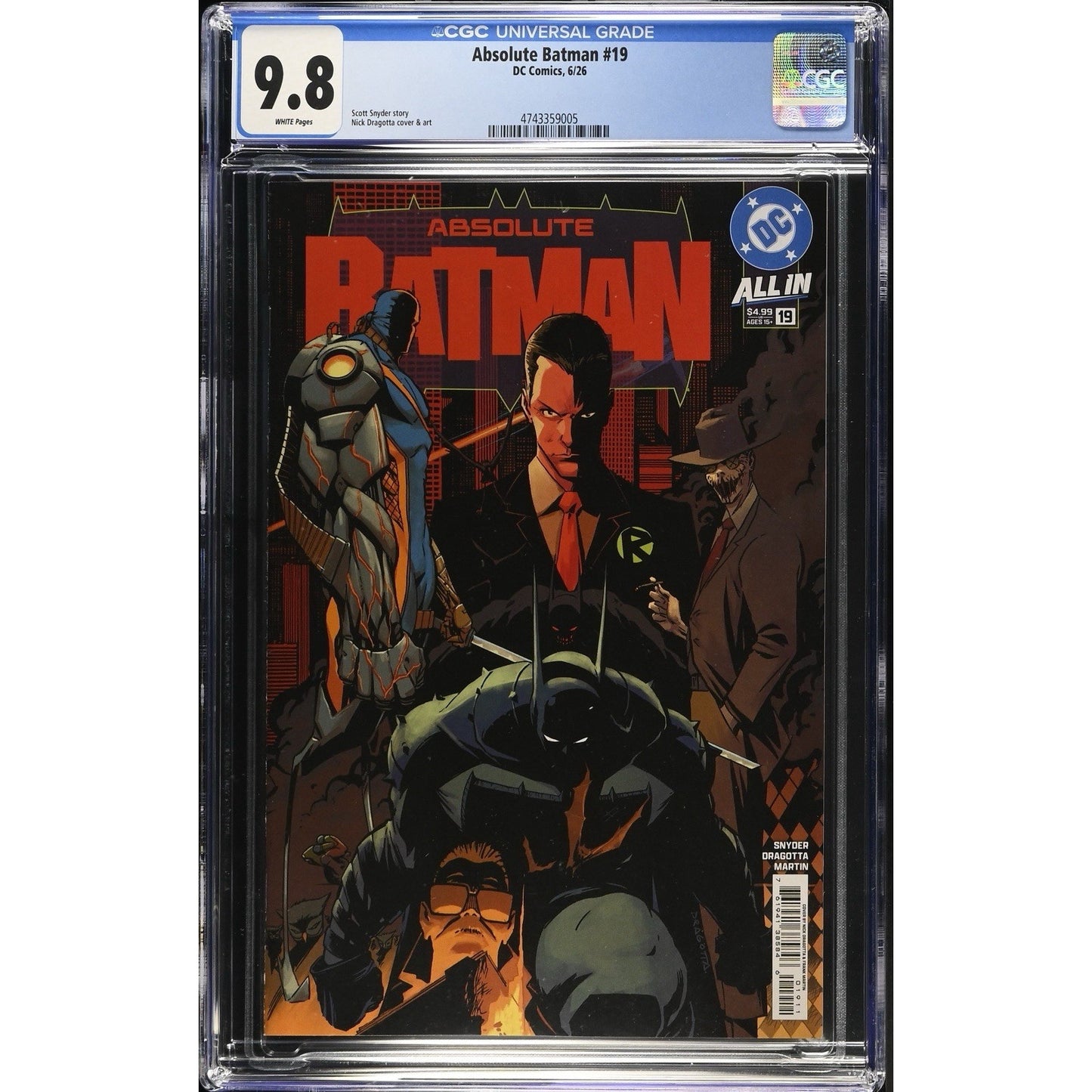 Absolute Batman 19 Cgc 9.8 Cover A Dc 2026