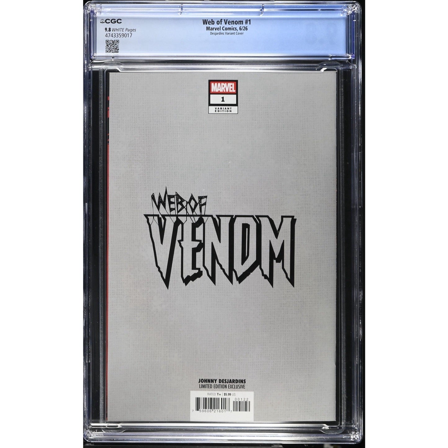 Marvel Comics Web of Venom #1 Variant Cover Limited Edition Johnny Desjardins