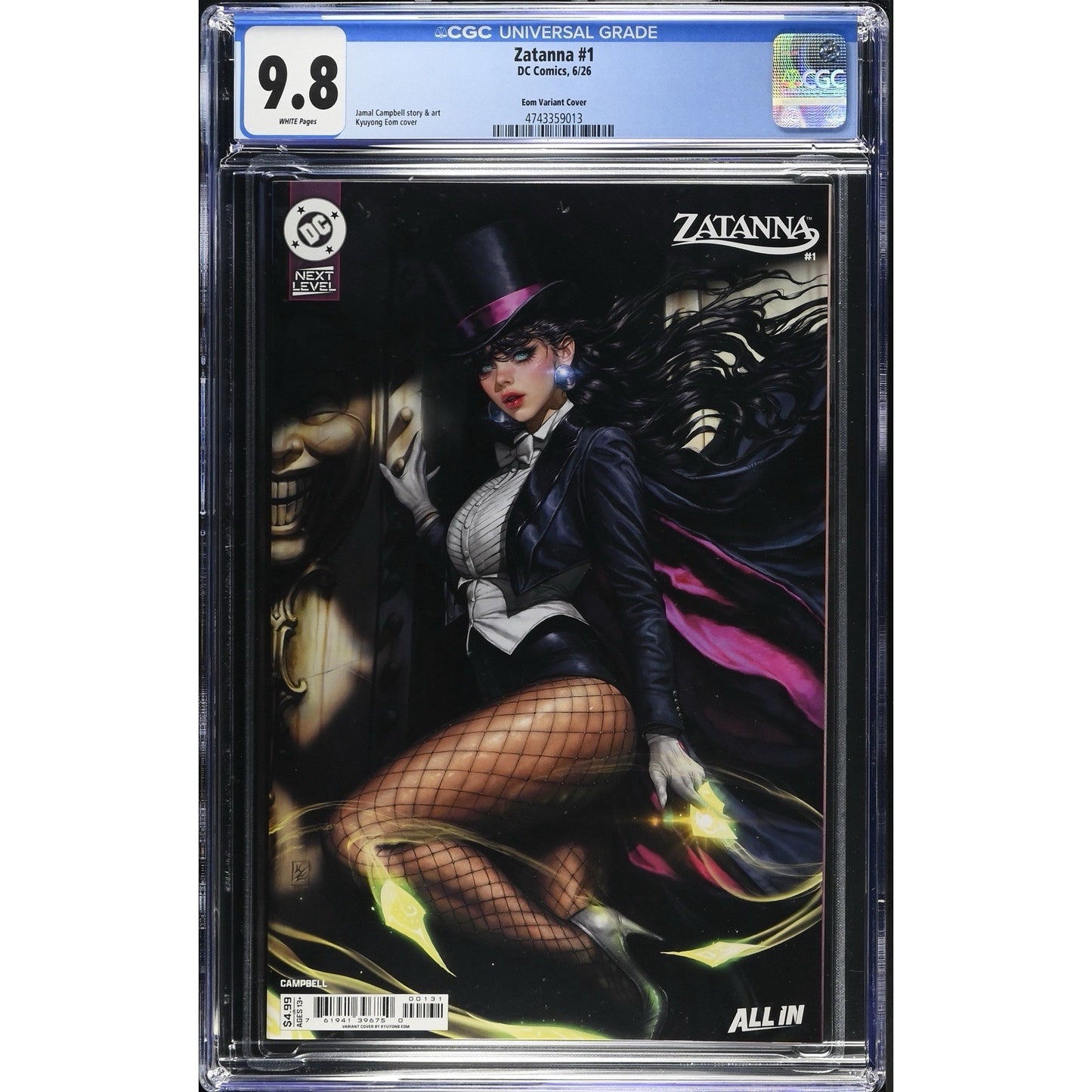 Zatanna #1 - Kyuyong Eom Variant Cover - CGC 9.8