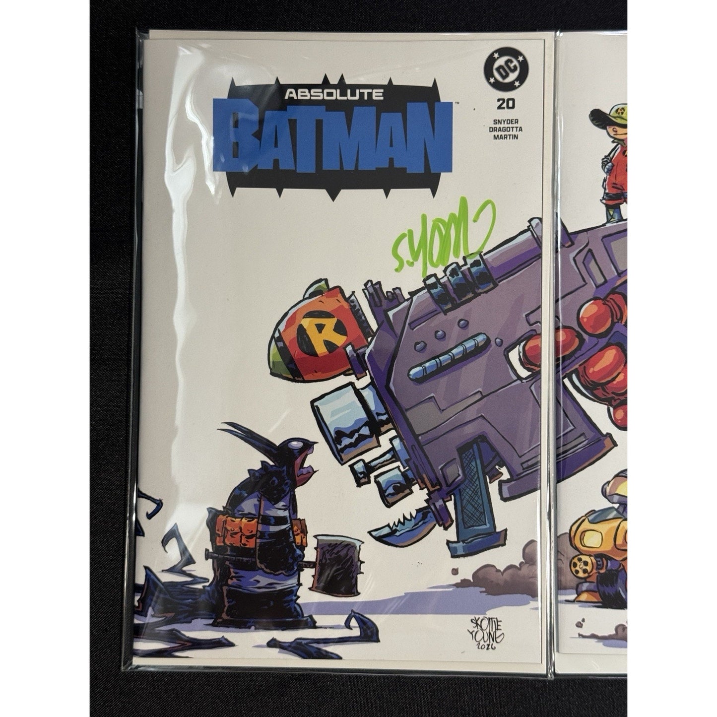 DC Absolute Batman #20 Connecting Cover Set Signed Skottie Young w/ COA