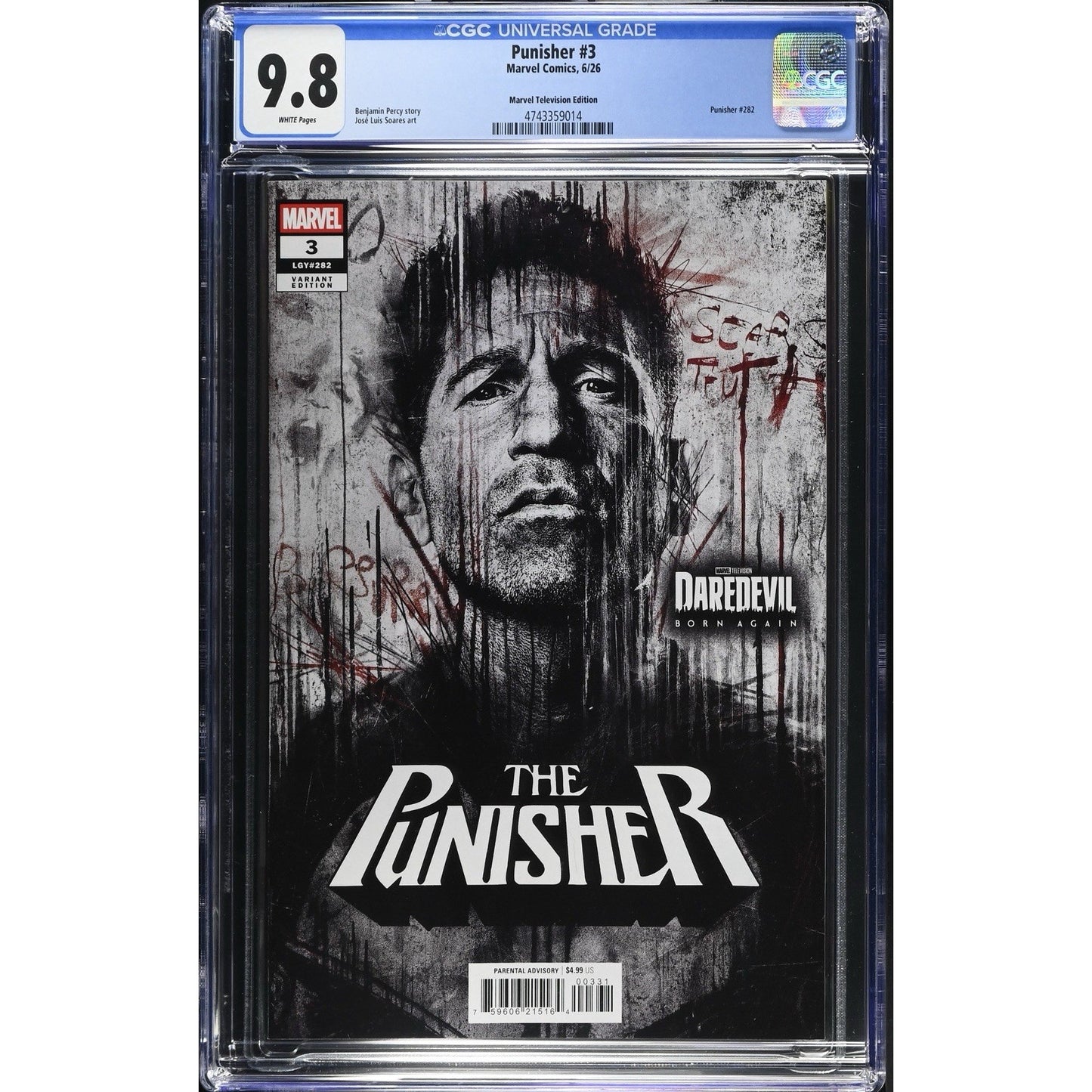 Punisher #3 CGC 9.8 Marvel Television Jon Bernthal Variant 1st Print 2026