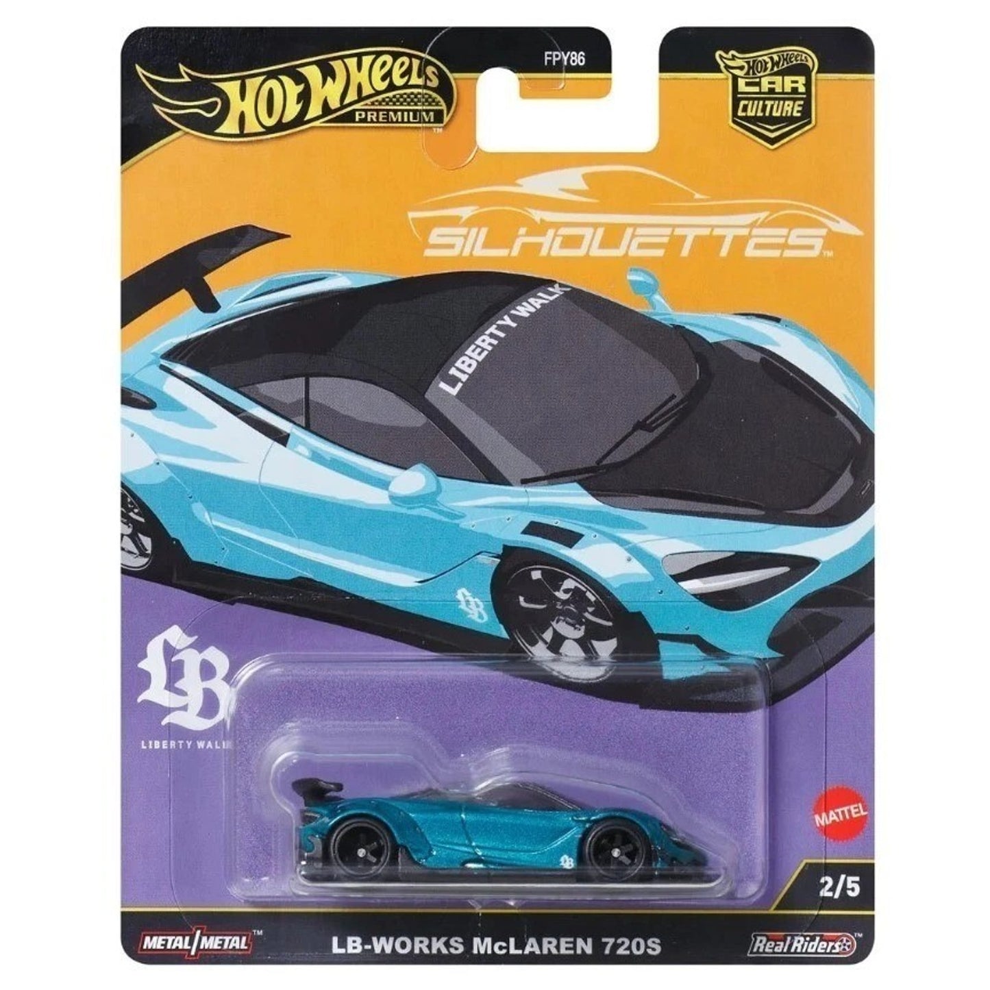 NEW Hot Wheels Premium Car Culture Silhouettes LB-WORKS McLAREN 720S JBK47 1:64
