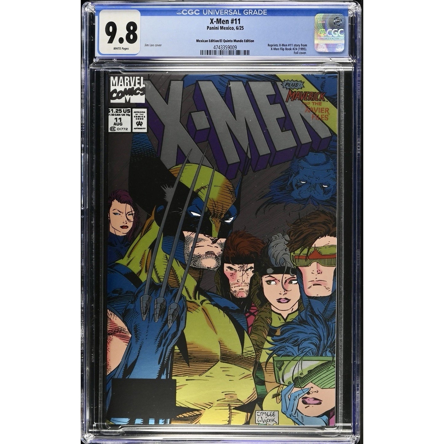 X-Men #11 (2025) CGC 9.8 | Panini Mexico - Marvel | Jim Lee Foil Cover Ltd 1000