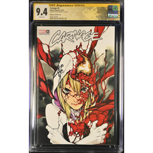 Carnage #6 CGC SS 9.4 Peach Momoko Variant NYCC 2022 Signed by Peach Momoko