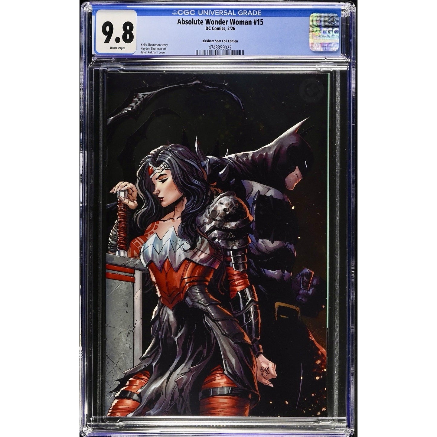 Absolute Wonder Woman #15 CGC 9.8 Tyler Kirkham Secret Virgin Spot Foil Edition