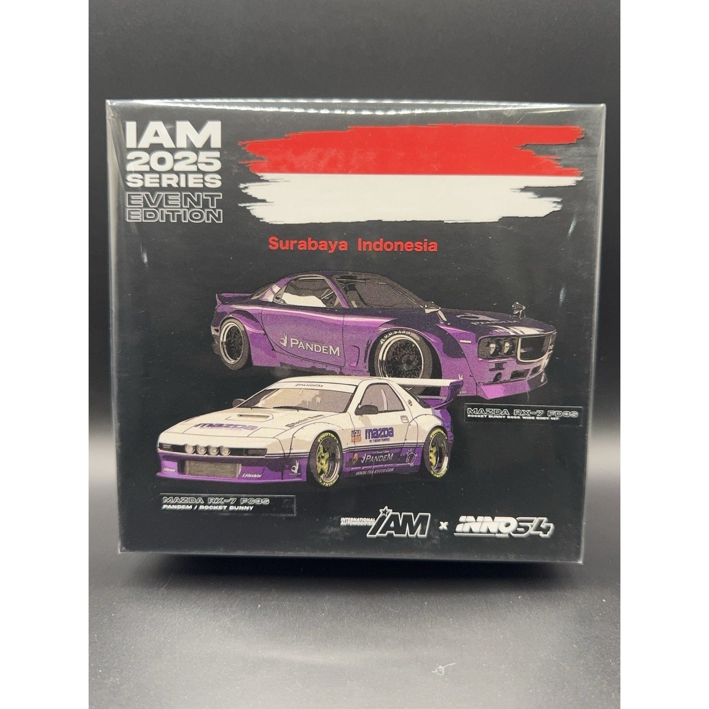 Inno64 IAM Malaysia 2025 Mazda Rx7 FC3S FD3S Pandem Rocket Bunny 1:64 Event Set