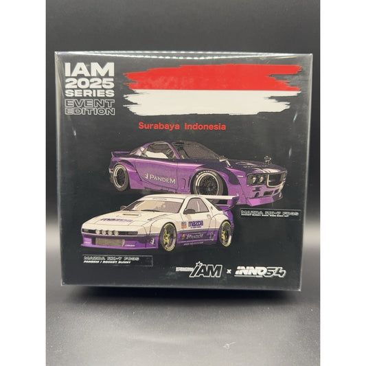 Inno64 IAM Malaysia 2025 Mazda Rx7 FC3S FD3S Pandem Rocket Bunny 1:64 Event Set