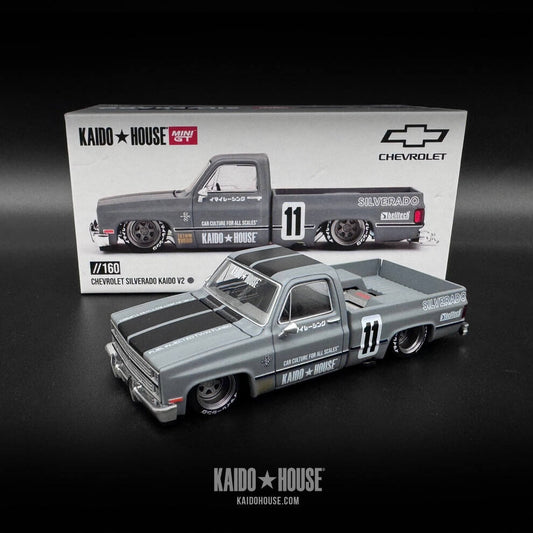 Kaido House x Mini GT 1:64 Chevrolet Silverado Kaido V2 – Grey