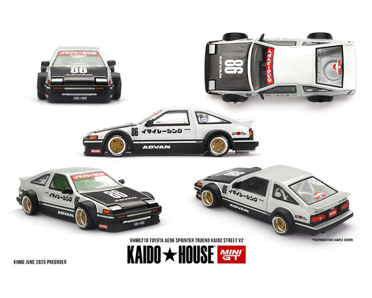 (COMING SOON) Kaido House x Mini GT 1:64Toyota AE86 Sprinter Trueno Kaido Street V2- White