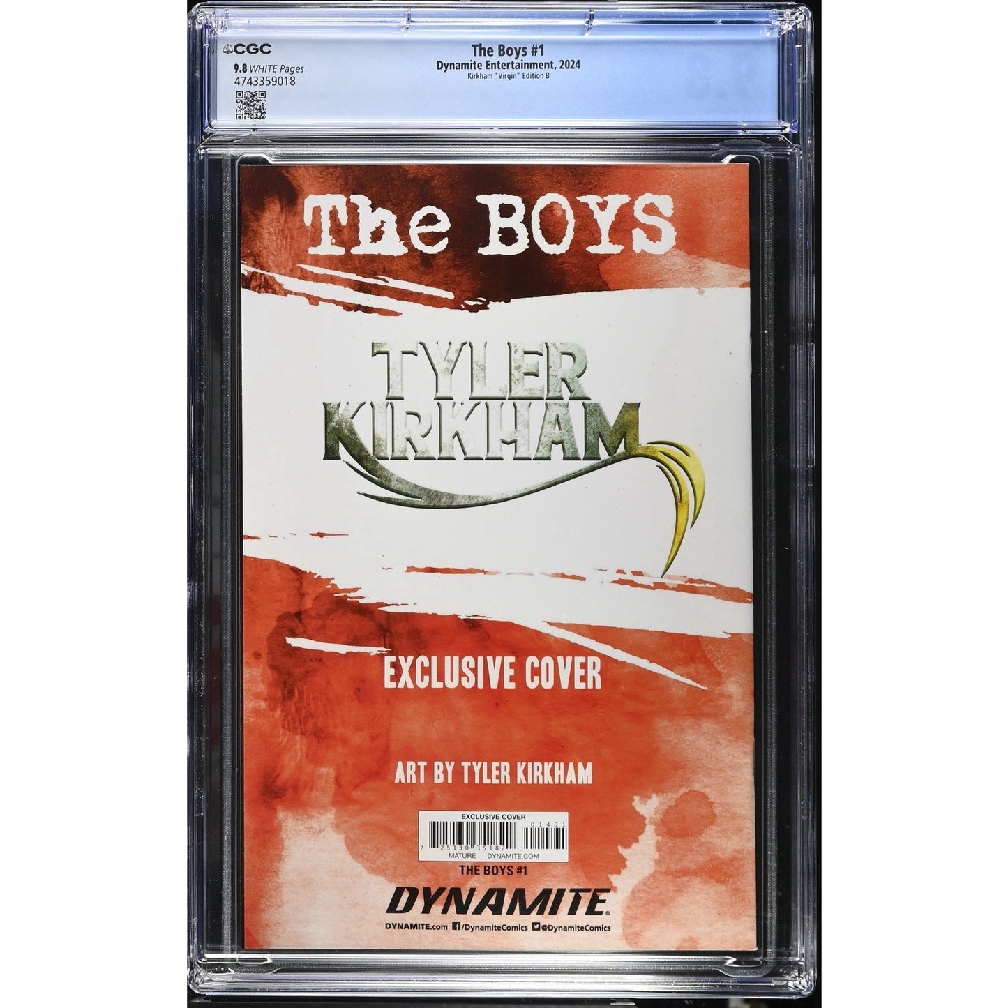 THE BOYS #1 CGC 9.8 Tyler Kirkham Battle Damage Virgin Variant STARLIGHT