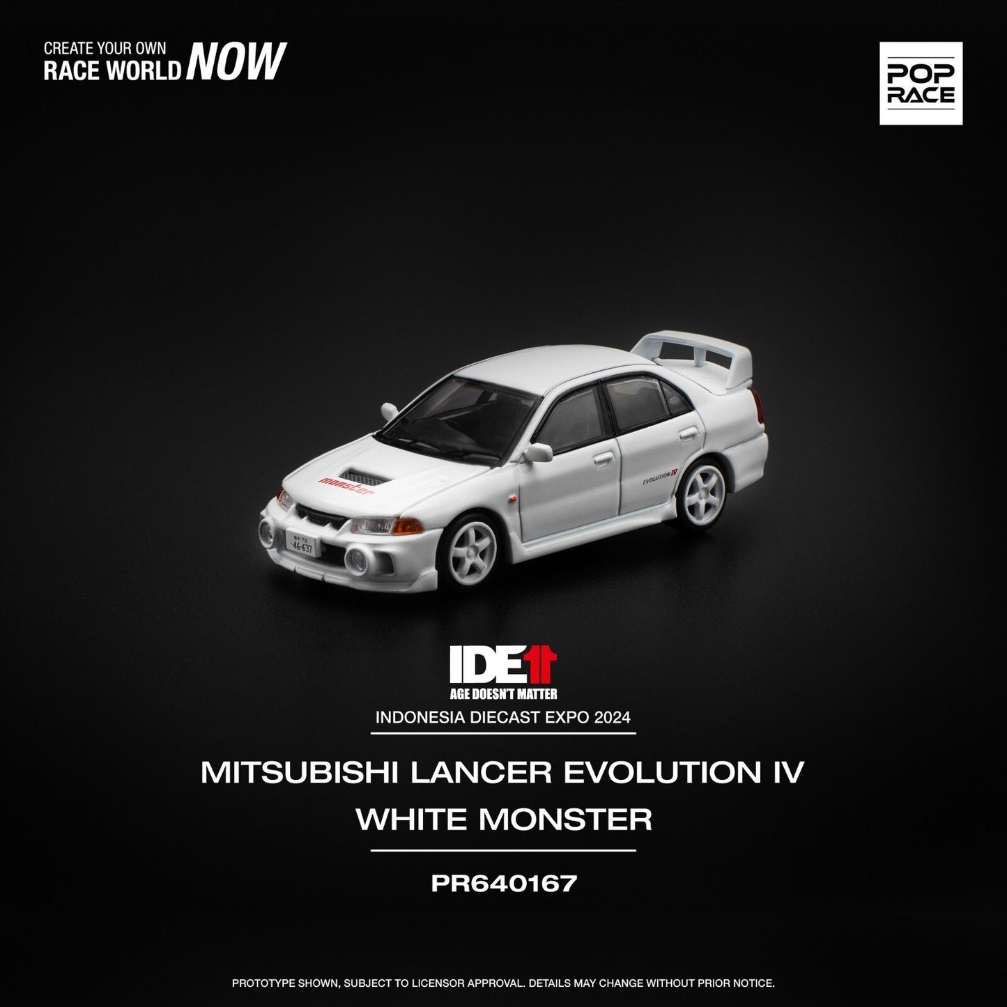 Pop Race 2024 Mitsubishi Lancer Evolution IV IDE Indonesia Diecast Expo 1/64