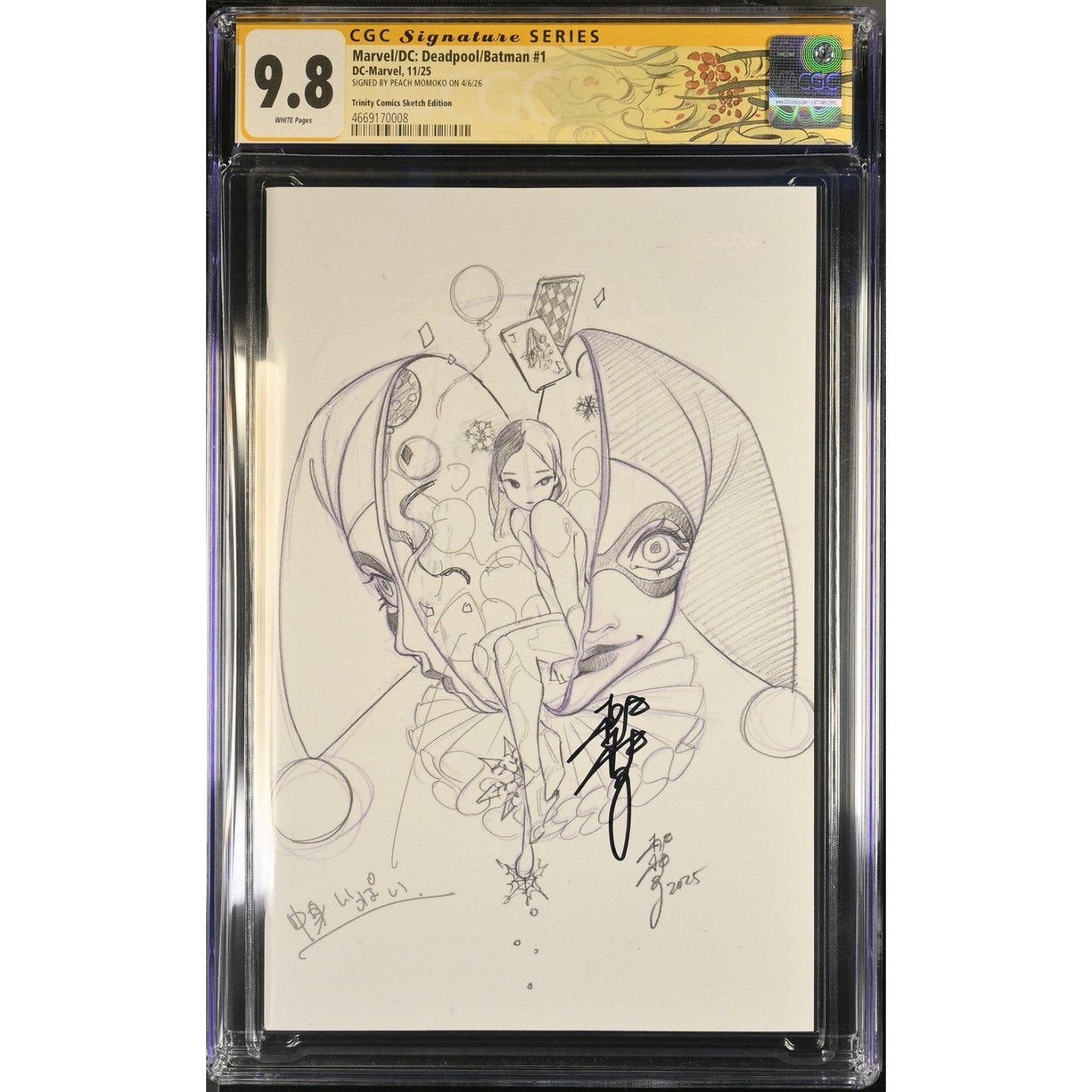 Deadpool Batman #1 CGC SS 9.8 Momoko Trinity Sketch NYCC Variant LE 700 Signed