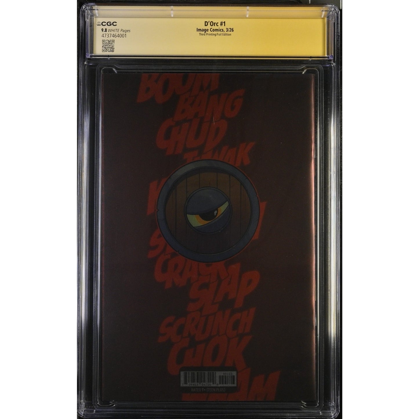 D'ORC #1 3rd Print CGC SS 9.8 Brett Bean Exclusive MEGACON Foil Variant Signed