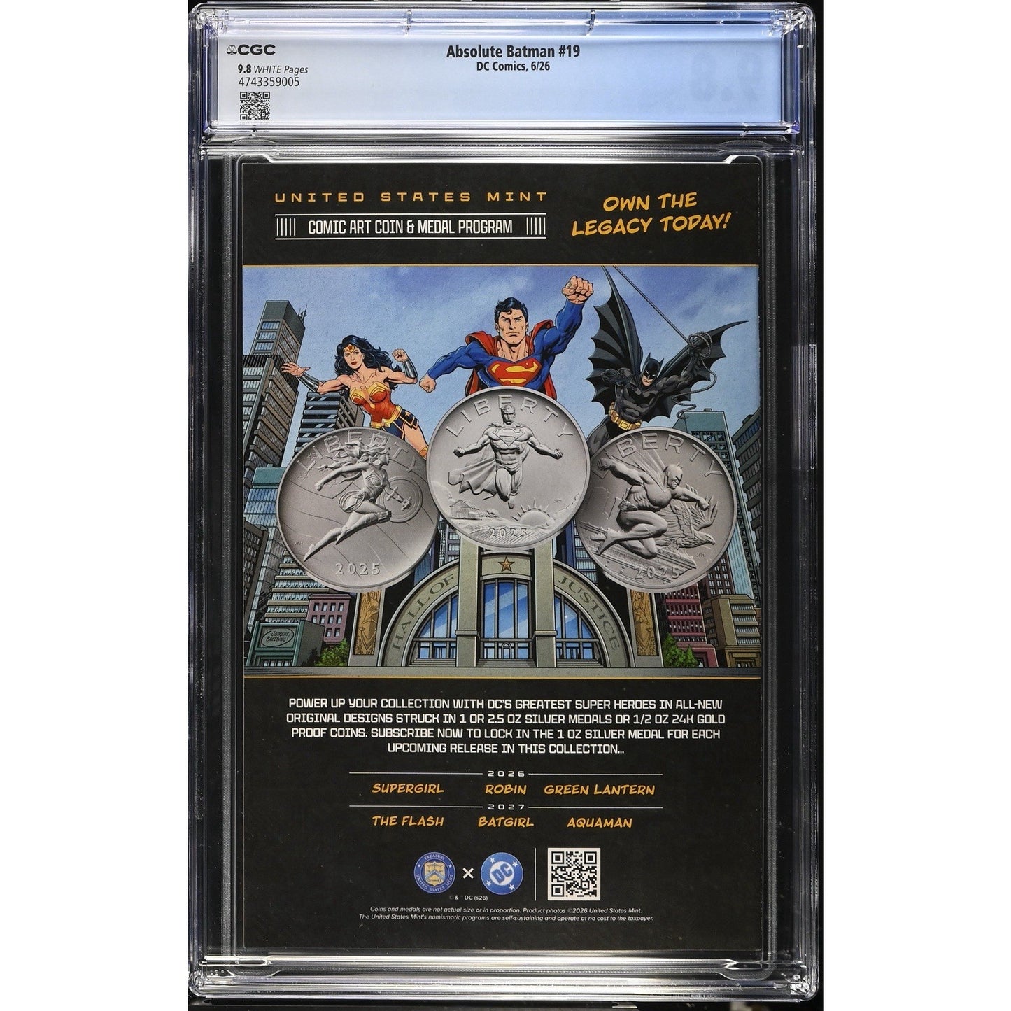Absolute Batman 19 Cgc 9.8 Cover A Dc 2026